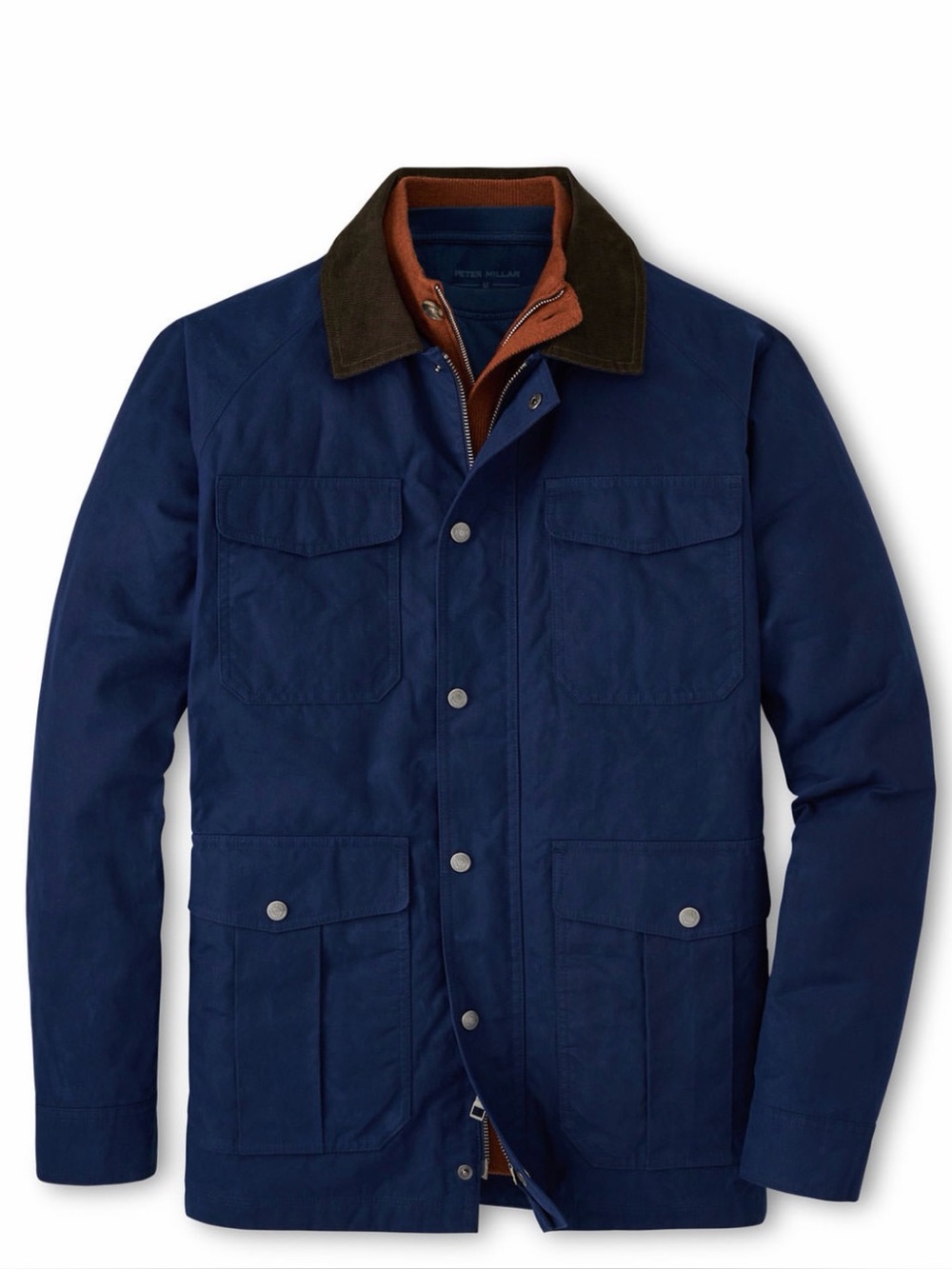 NWOT Peter Millar Waxed Cotton Field Jacket: Navy (Medium)